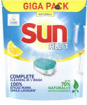 Таблетки для посудомоечных машин Sun all-in-one lemon 90шт.