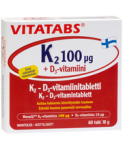  Таблетки Vitatabs витамин Д3 10мг +  K2 100 мкг 60таб.
