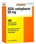 Ацетилсалициловая кислота ASA-RATIOPHARM 50мг 100таб.