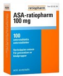Ацетилсалициловая кислота ASA-RATIOPHARM 100мг 100таб.