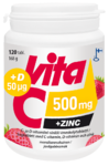 Комплекс для иммунитета (клубника) Vita С 500 мг + цинк 15 мг + Д 50 120таб.