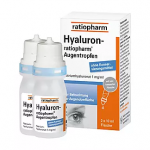 Увлажняющие глазные капли для снятия сухости, зуда и жжения Hyaluron-ratiopharm 2X20мл