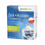 Витамин C 160мг +цинк 10мг + гистидин 70мг Gesund Leben (персик-маракуйя) 3упак. по 10шипучих таблеток