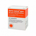 Комплекса железа(II) глицинсульфата 454,13 мг Ferro SANOL gyn + 1 мг фолиевой кислоты 50табл.