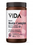 Комплекс с биотином (биотин, цинк, витамин С) Vida Beauty Biotin (5000 мкг) 150кап.