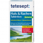 Таблетки для горла tetesept без сахара (декспантенол, исландский мох) 20шт.