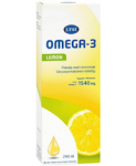 Рыбий жир со вкусом лимона (усиленная формула) Lysi Omega-3 Lemon 240мл 