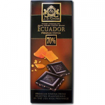 Шоколад J.D. Gross Ecuador Caramel с карамелью, черный 70% какао, 125гр