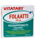 Фолиевая кислота  400 мг Vitatabs Folaatti foolihappotabletti 60табл.