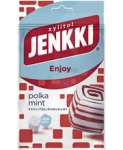 Жевательная резинка без сахара (клубника-мята) Jenkki Enjoy Polka Mint purukumi 70гр