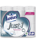 Туалетная бумага Lotus Just1 wc-paper, пятислойная 12 рулонов