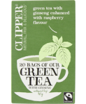 Чай зеленый органический (с малиной и женьшенем) Clipper Ginseng Vihreä Tee Luomu 20пак.