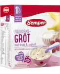  Каша Semper Grod/grot малина-банан и йогурт (с 18 месяцев) 480гр